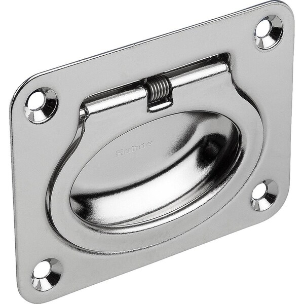 Kipp Recessed Handle Fold-Down, L=63, H=58, Form:B, Screw On Stainless Steel K0243.2075058 - main